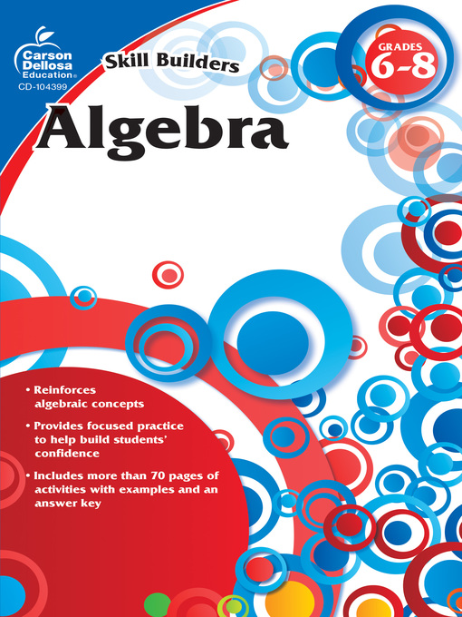 Title details for Algebra, Grades 6--8 by Carson Dellosa Education - Available
